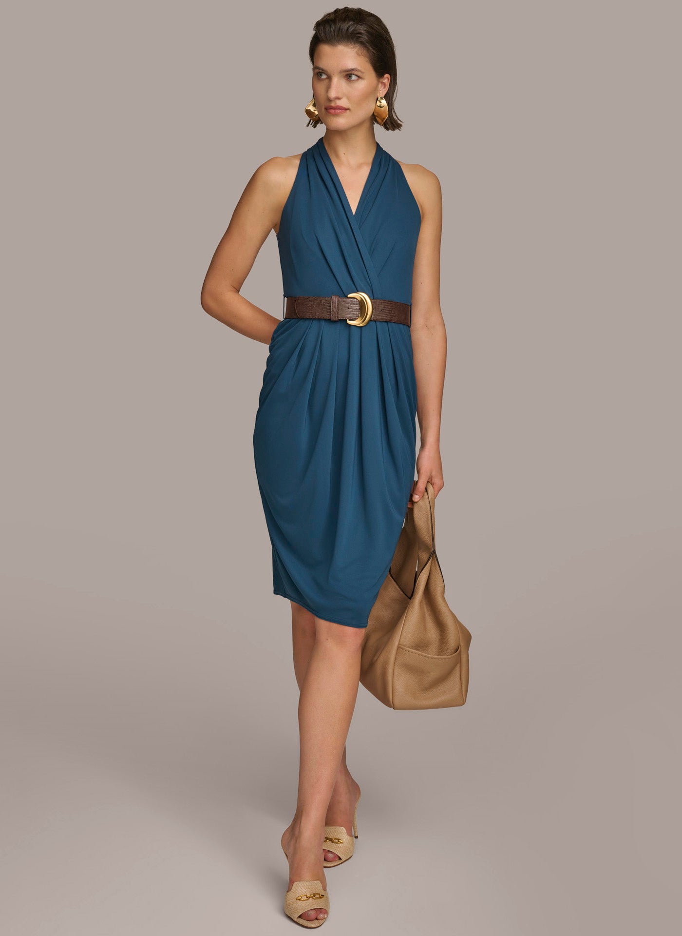 (image for) REFINED V NECK SHEATH DRESS